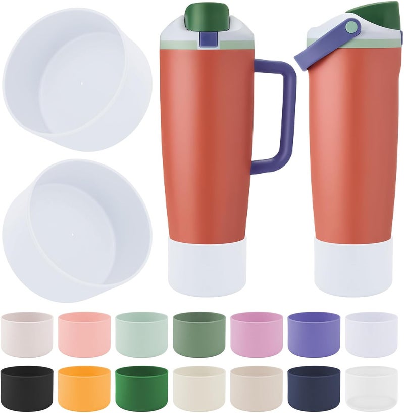 BKBY 2PCS Silicone Boot Compatible with Owala 30oz & 40oz FreeSip Sway Bottles & Tumblers, Protective Anti-Slip Bottom Cover Sleeve for Freesip Sway Tumbler - Image 1